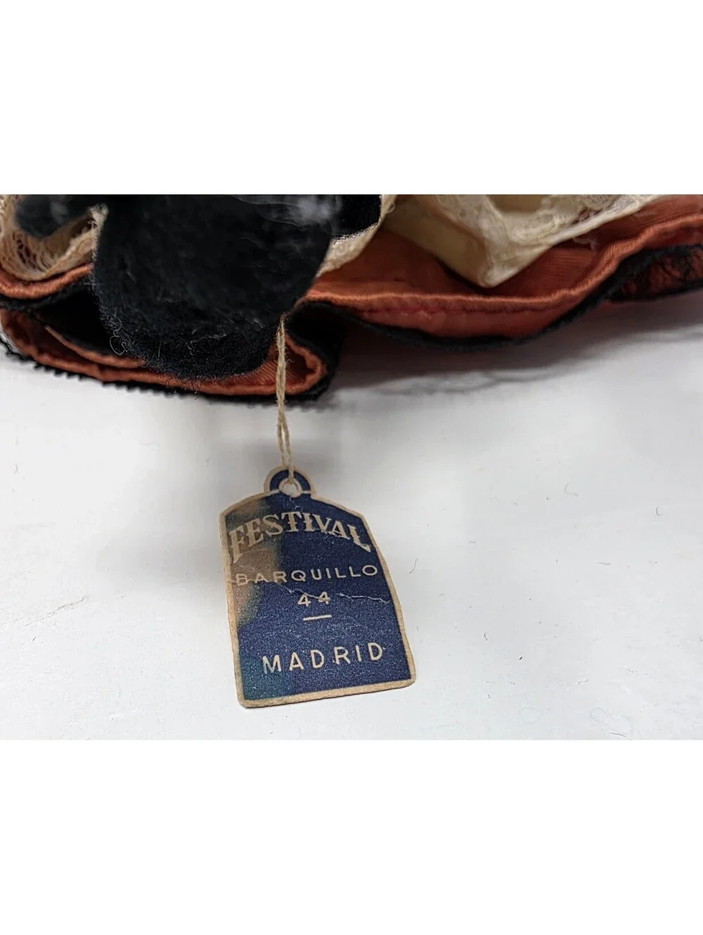 Vintage Spanish Flamenco Dancer Cloth Doll Madrid Tag 11.75 Inch